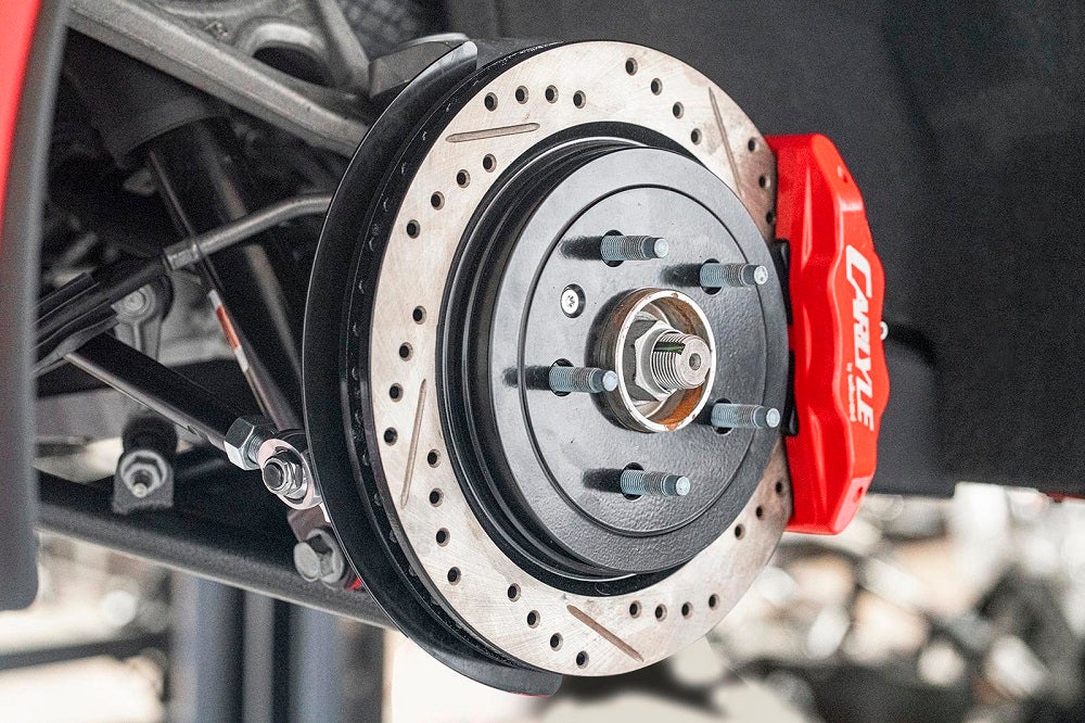 C7 17" Conversion Kit By Carlyle Racing, Drilled And Slotted Rotors, Red Calipers - Image 2