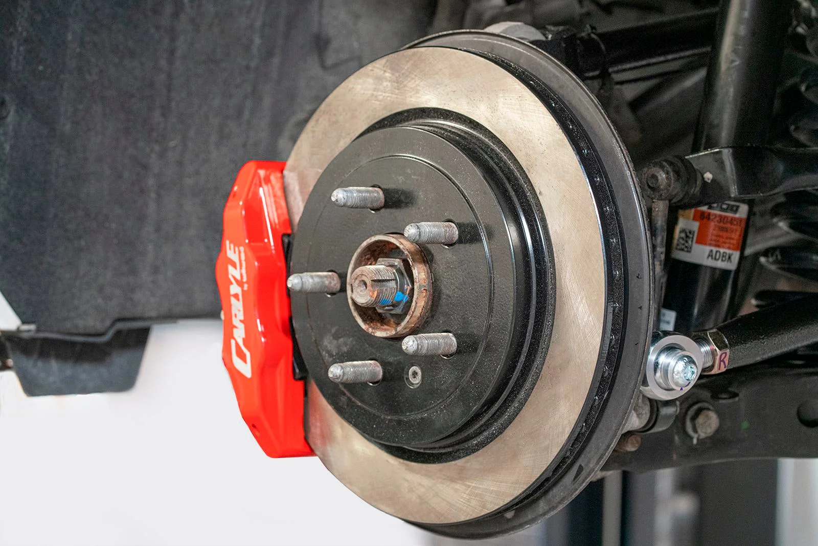 CTS V-3 15" Conversion Kit By Carlyle Racing, Solid Rotors, Red Calipers - Image 2