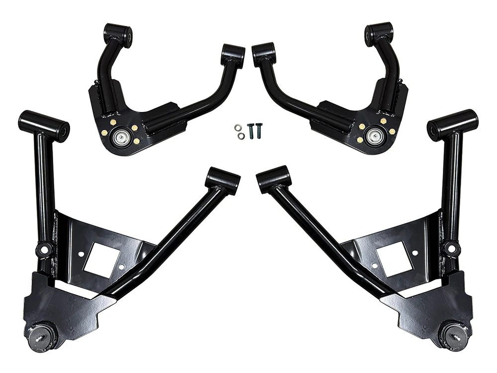 Silverado & Sierra 4" Drop Front Upper & Lower A-Arms (2007-13) Black