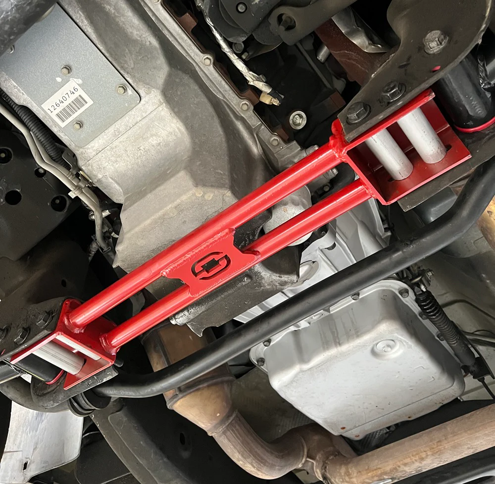 Silverado & Sierra Engine Cross Bar | 2007-2013 (Red) - Image 3