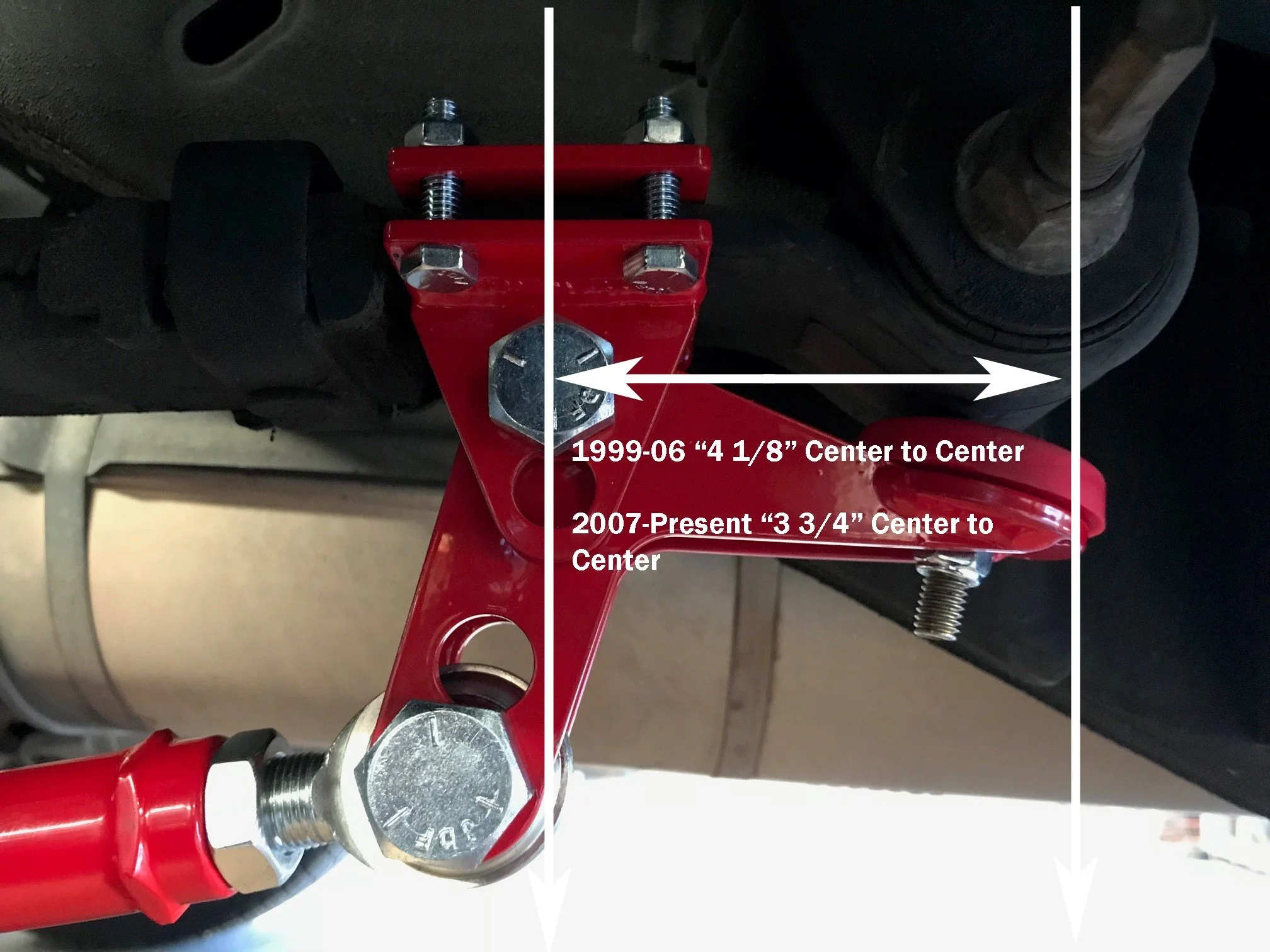 Silverado & Sierra Traction Bars 1988-2023 (Axle Flipped Trucks) Red - Image 4