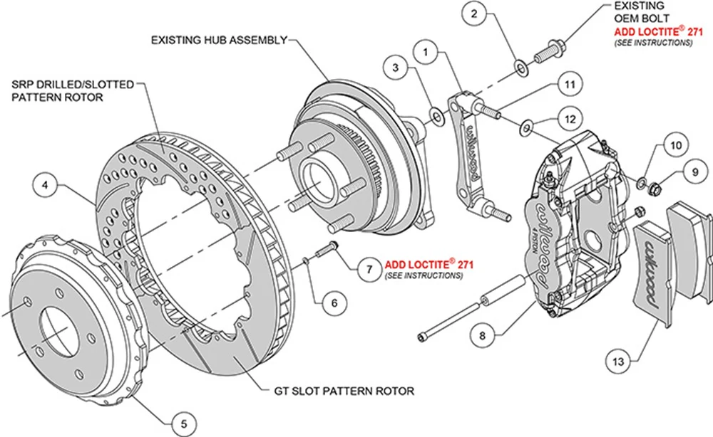 Wilwood Forged Narrow Superlite 4R Big Brake Rear Brake Kit For OE Parking Brake | 1998-2002 Camaro & Firebird - Image 9