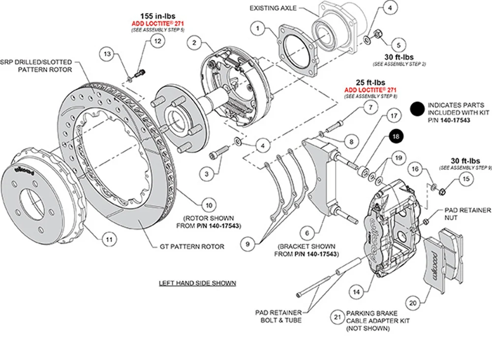Wilwood Forged Narrow Superlite 4R Big Brake Rear Parking Brake Kit | 88-98 C1500 - Rear Kit - Image 5